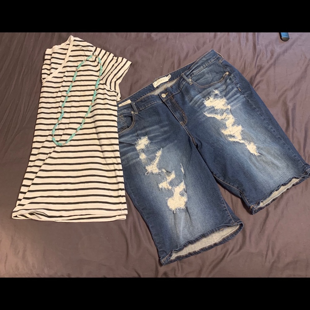 NWOT Torrid Size 26 Boyfriend Bermuda Shorts
